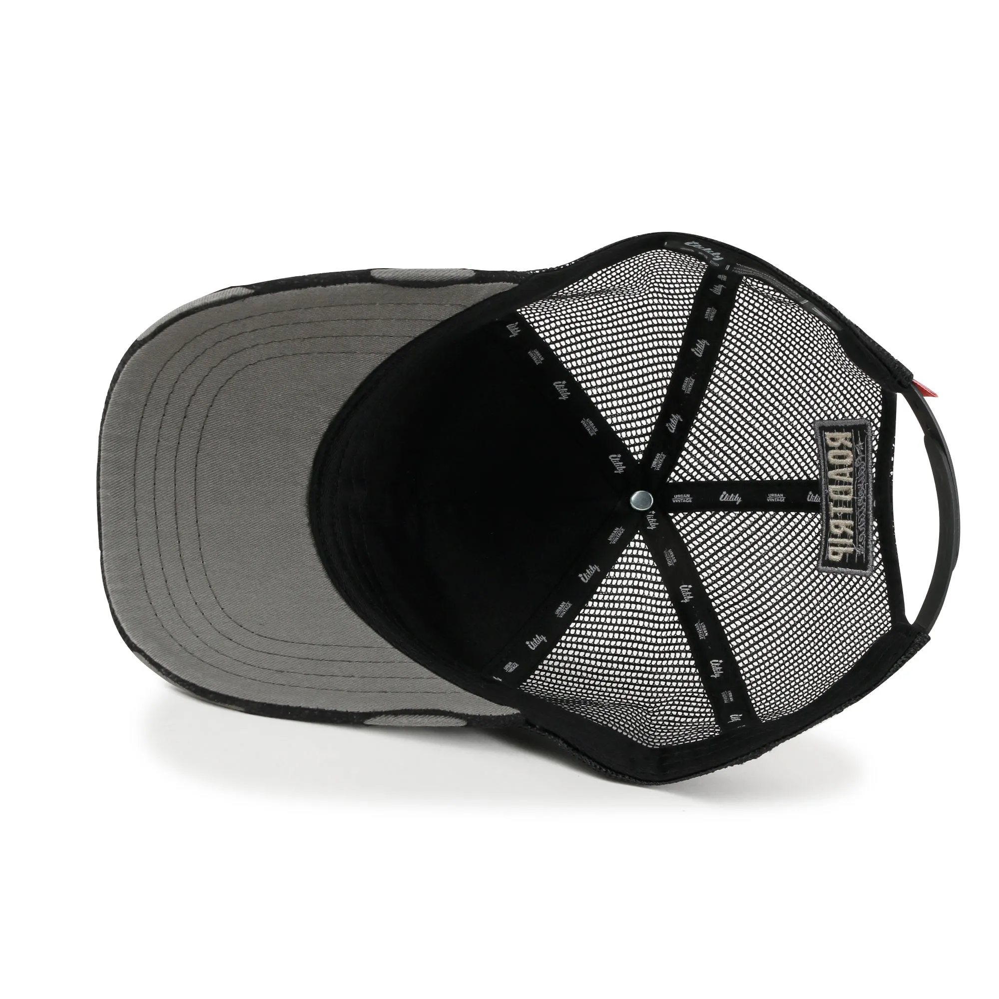 ililily Premium ROAD TRIP Embroidery Hexagon Patch Hat Vintage Baseball Cap