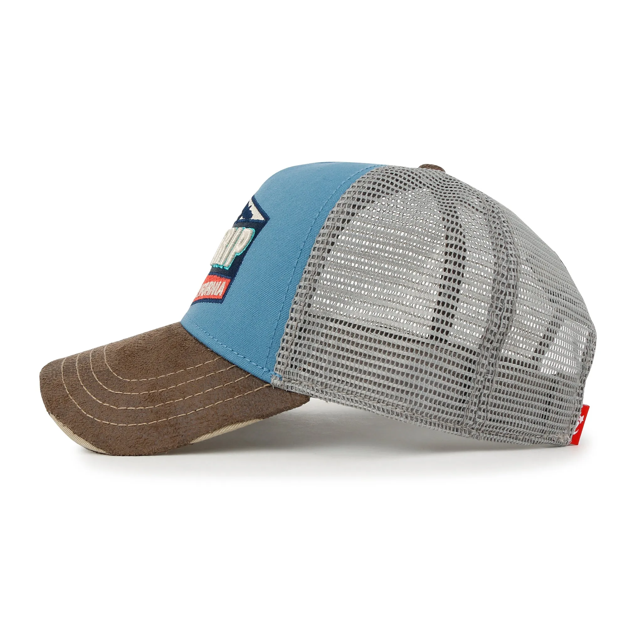 ililily Premium ROAD TRIP Embroidery Hexagon Patch Hat Vintage Baseball Cap
