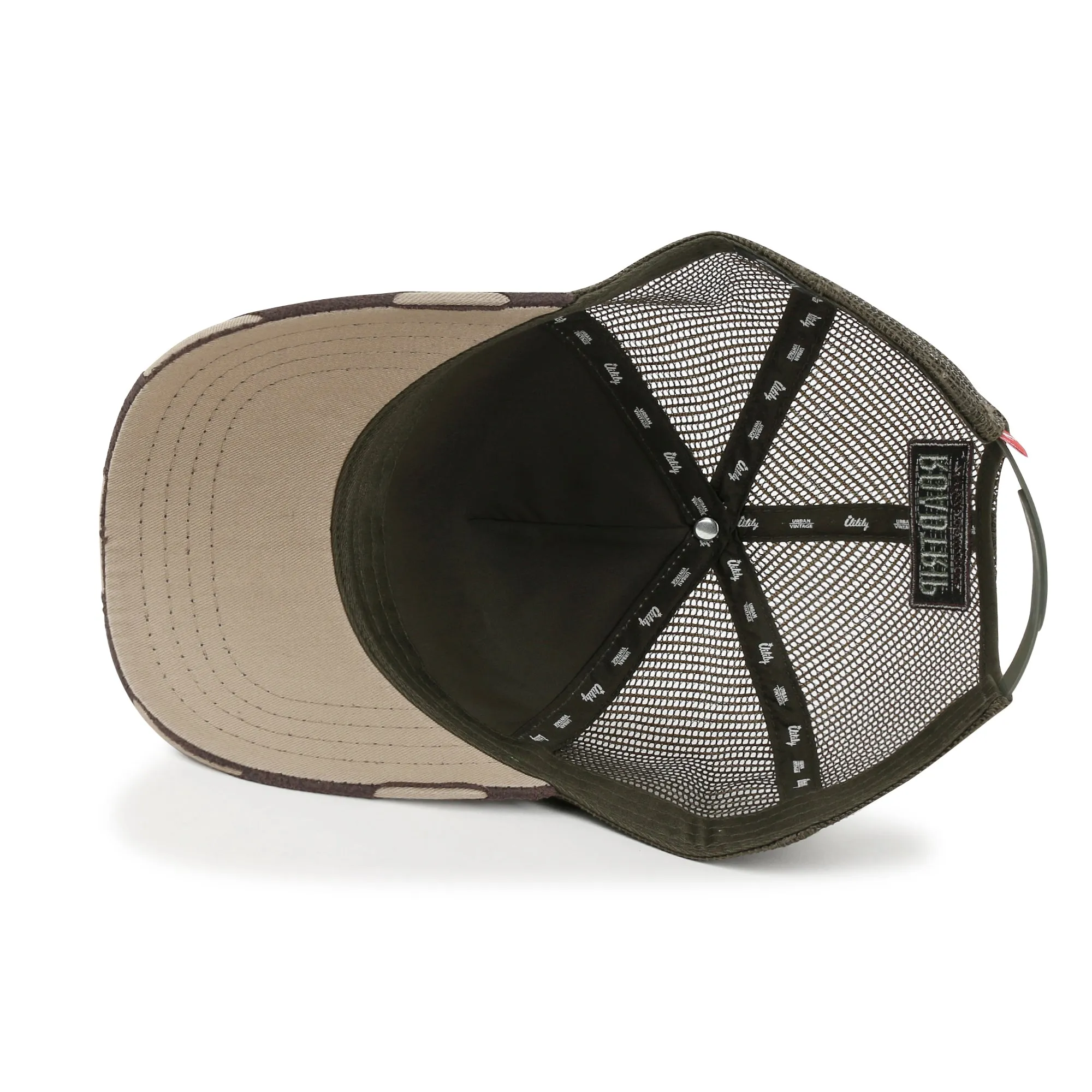 ililily Premium ROAD TRIP Embroidery Hexagon Patch Hat Vintage Baseball Cap