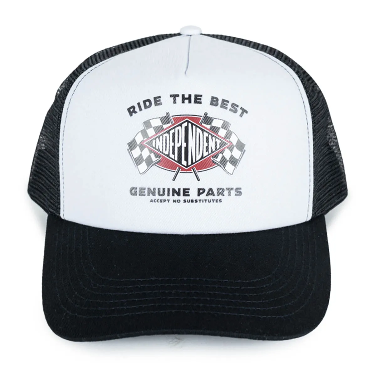 Independent - GP Flags Centre Trucker Cap Black/White