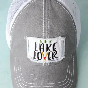 Lake Lover Embroidered Mesh Back Baseball Cap- Click to see options