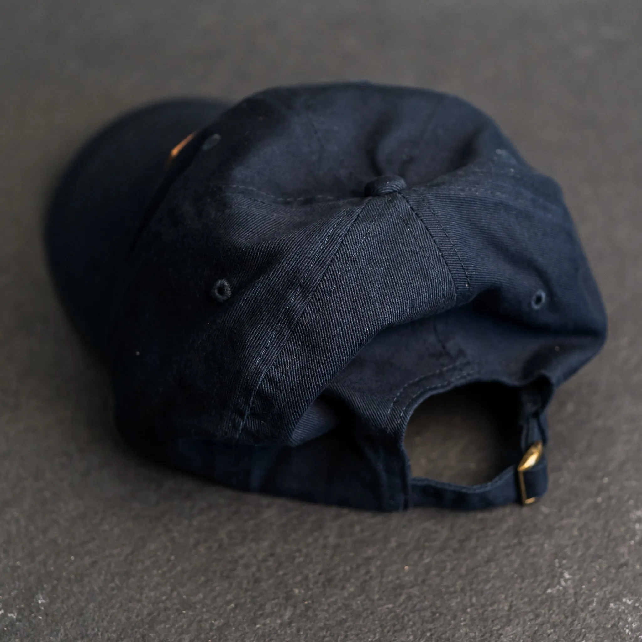 Leather Patch Unstructured Style Hat - Fish Stamp