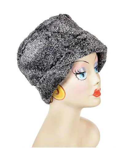 Lola Cloche Hat Style - Luxury Faux Fur in Nimbus - Only Medium Left!
