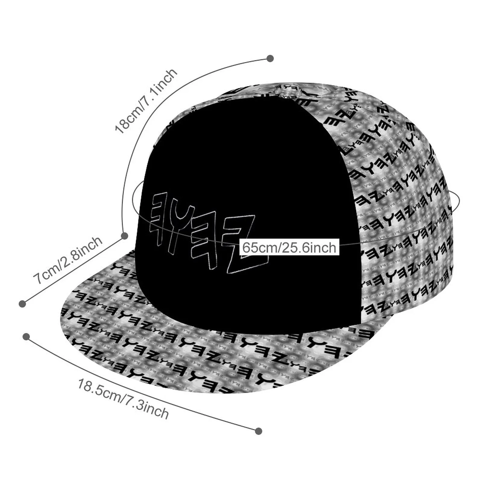 Most High God - Yahuah 01-01 Black Designer Flat Brim Baseball Cap