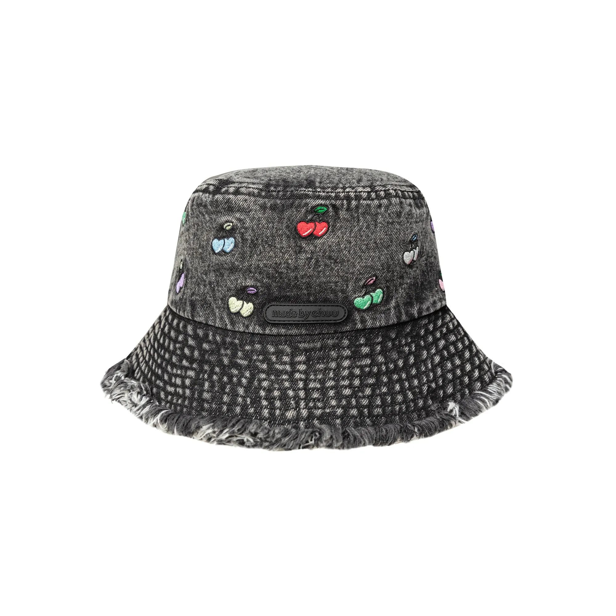 Multi Color Cherry Denim Bucket Hat