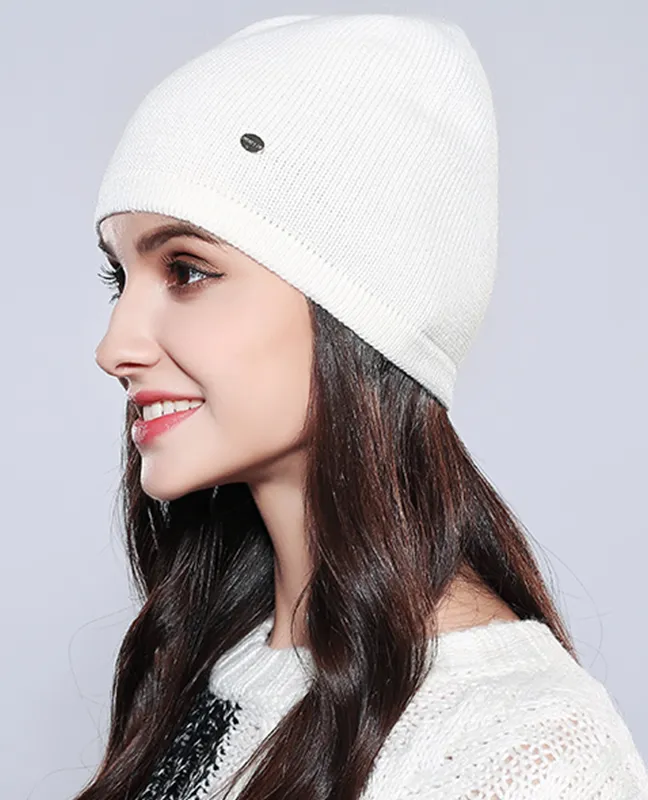 Natural knitted Winter Bonnet