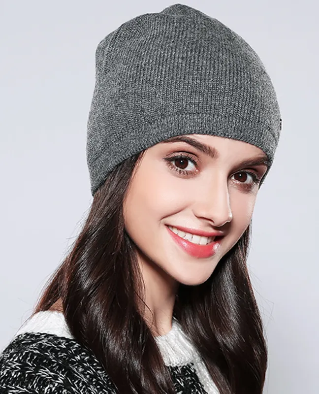 Natural knitted Winter Bonnet
