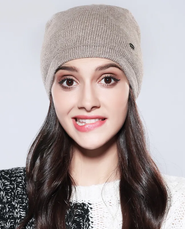 Natural knitted Winter Bonnet