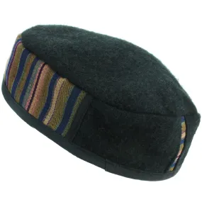 Nepalese Wool Smoking Hat - Black