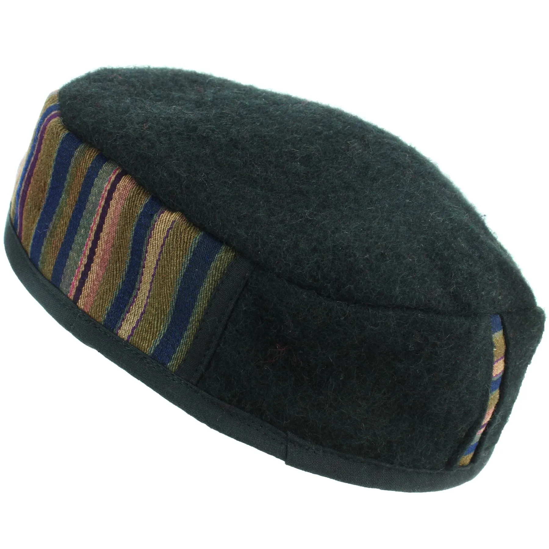 Nepalese Wool Smoking Hat - Black