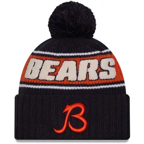 New Era Mens Knits Chicago Bears Bobble Hat - Navy