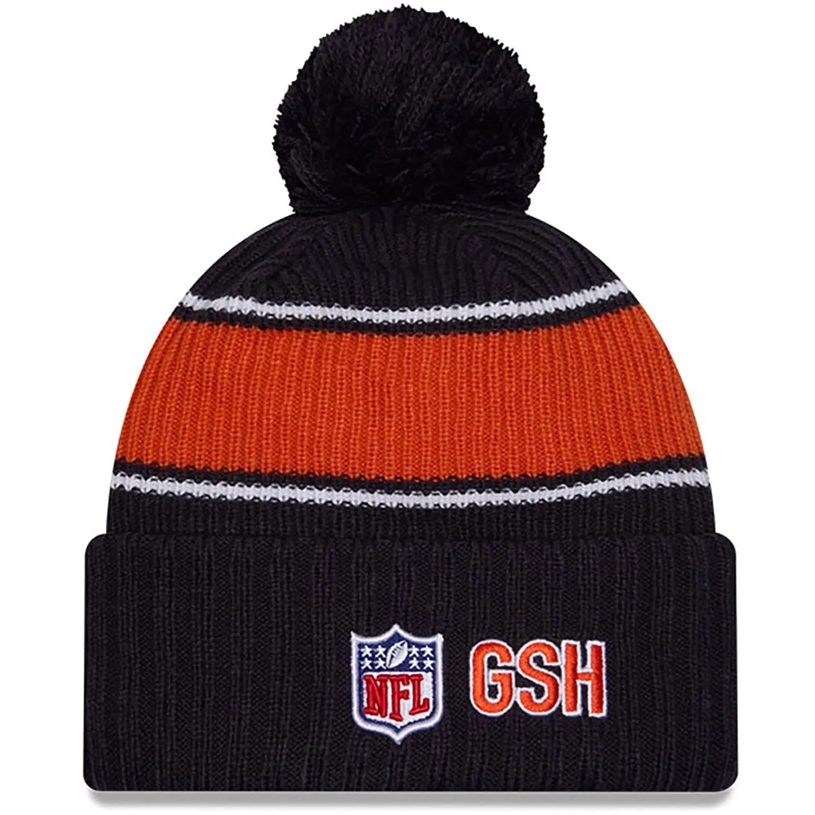New Era Mens Knits Chicago Bears Bobble Hat - Navy