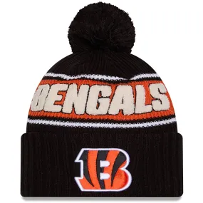 New Era Mens Knits Cincinnati Bengals Bobble Hat - Black