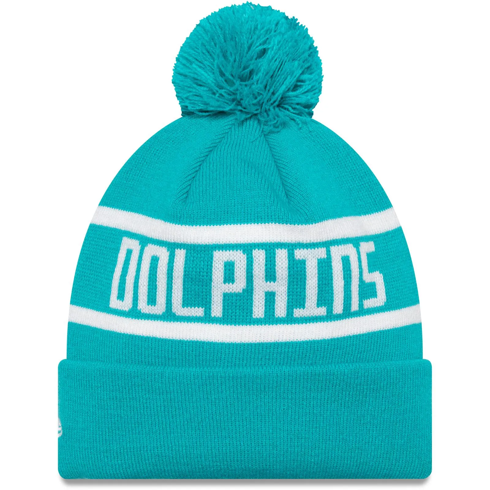 New Era Mens Miami Dolphins Bobble Hat - Turquoise