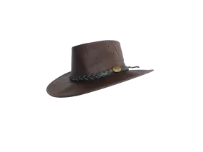 OUTBACK SURVIVAL GEAR - KANGAROO LEATHER HATS - BROWN-K1006