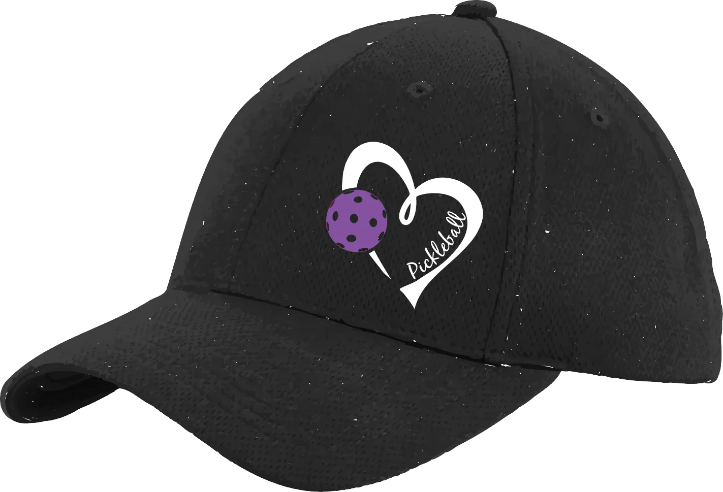 Pickleball Love (Purple) Customizable | Pickleball Hat | Moisture-Wicking 100% Polyester
