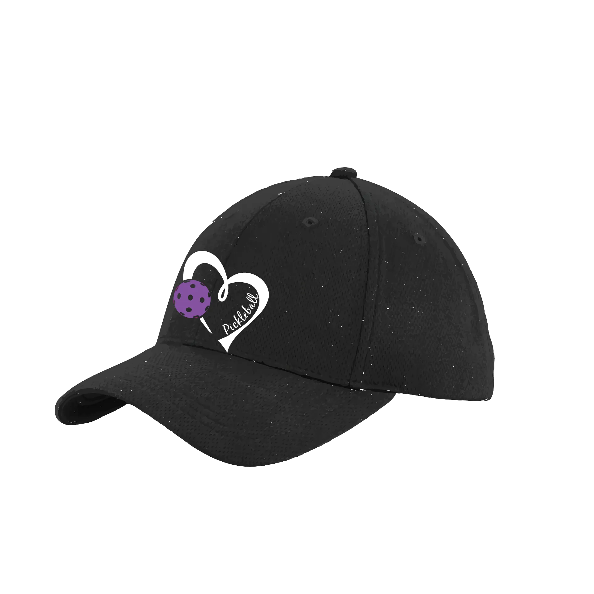 Pickleball Love (Purple) Customizable | Pickleball Hat | Moisture-Wicking 100% Polyester