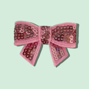 PINK SEQ BOW HAT PATCH