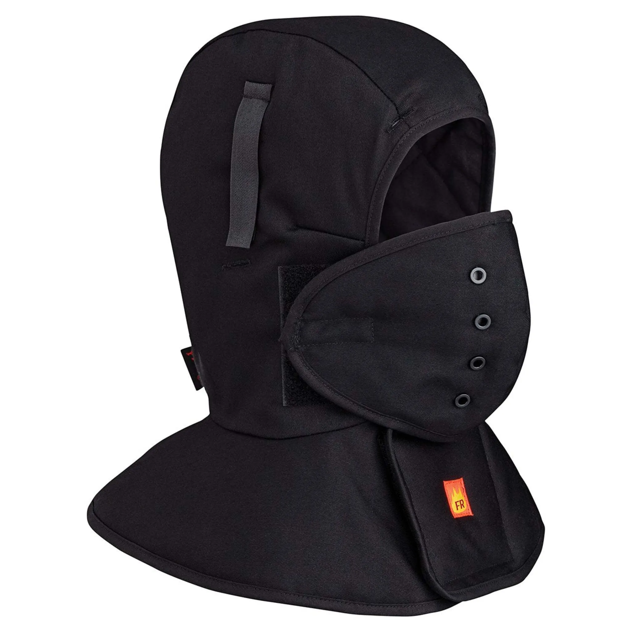 Pioneer Flame-Resistant Quilted Cotton Hard Hat Liner - Long Neck, FR Treated, Detachable Mouthpiece, Secure Straps, Warm & Durable, CGSB Compliant