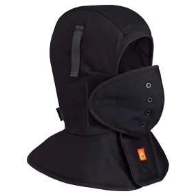 Pioneer Flame-Resistant Quilted Cotton Hard Hat Liner - Long Neck, FR Treated, Detachable Mouthpiece, Secure Straps, Warm & Durable, CGSB Compliant