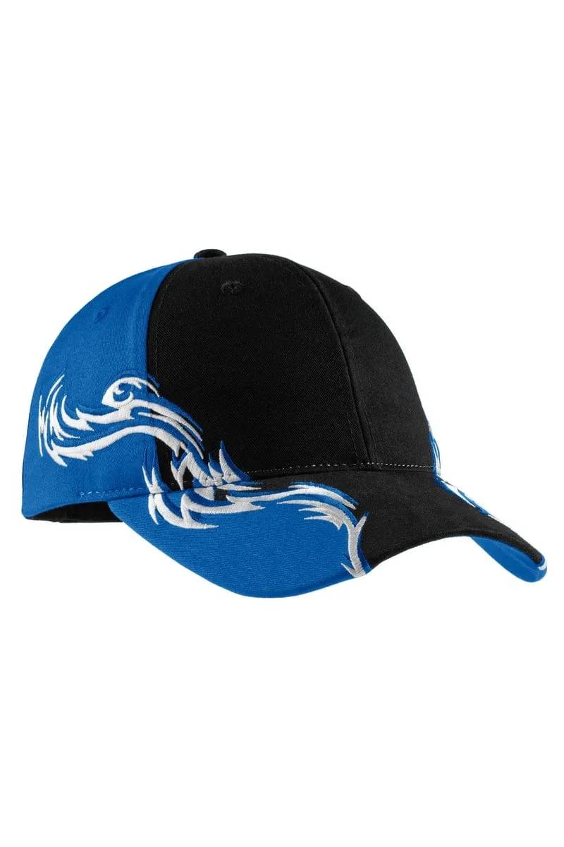 Port Authority® Colorblock Racing Cap with Flames.  C859