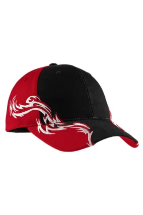 Port Authority® Colorblock Racing Cap with Flames.  C859