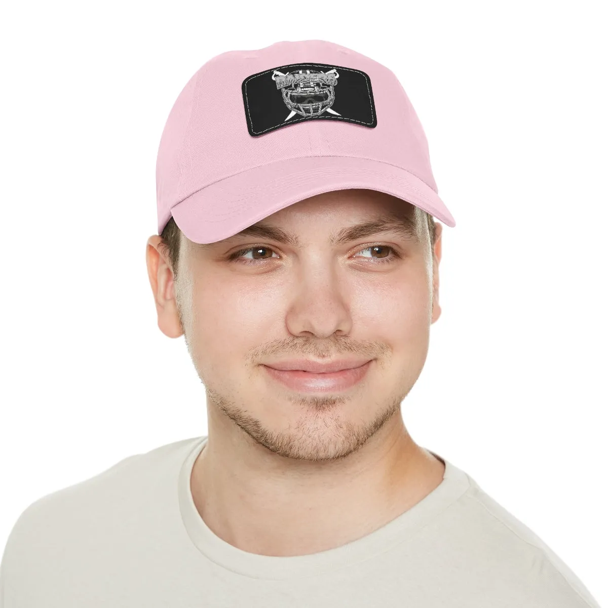 Raiders Helmet Dad Hat with Leather Patch