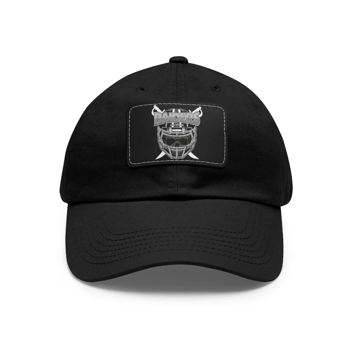 Raiders Helmet Dad Hat with Leather Patch