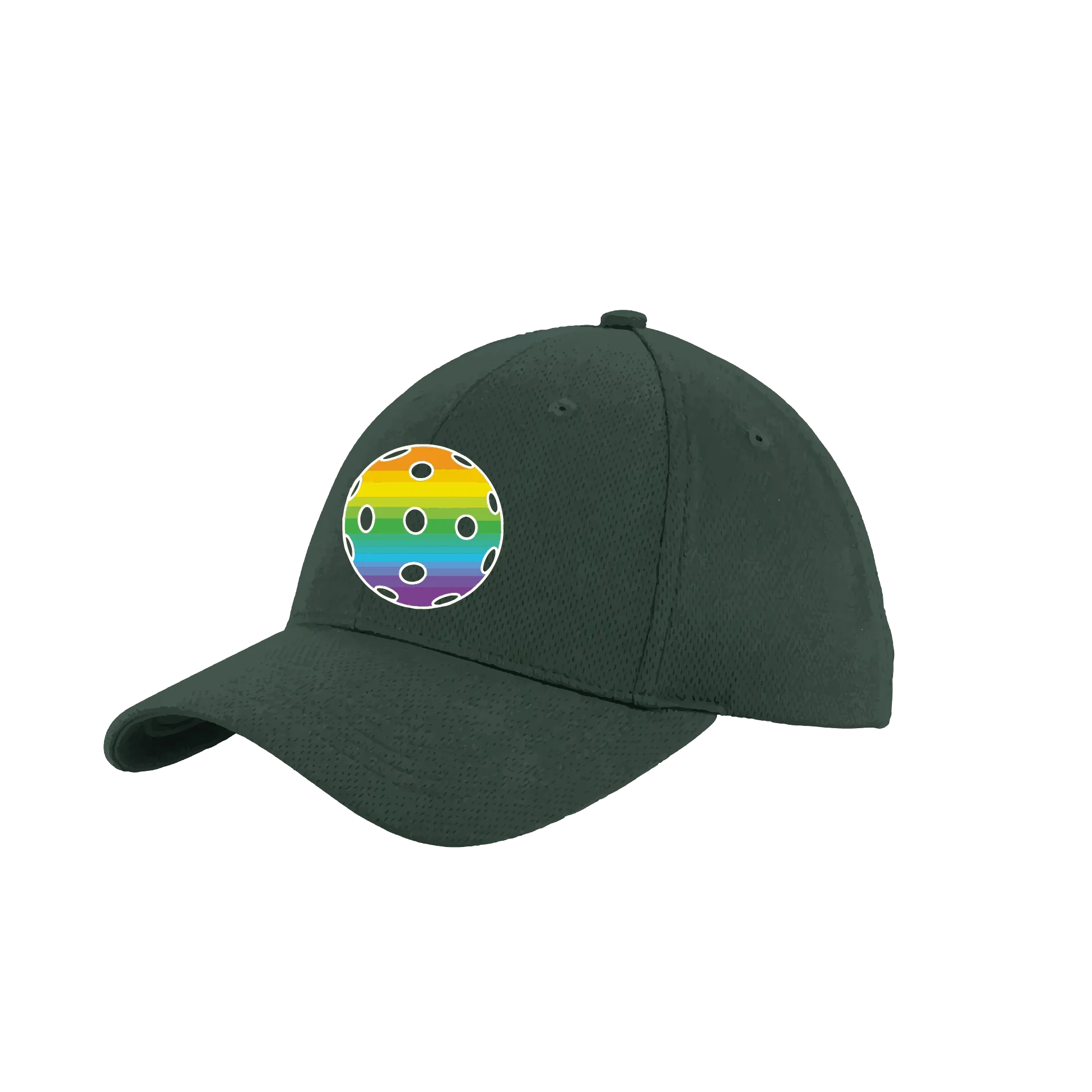 Rainbow Pickleball (Customizable) | Pickleball Hat | Moisture-Wicking 100% Polyester