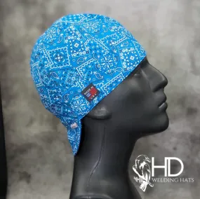 Royal Blue Bandanna Welding Cap