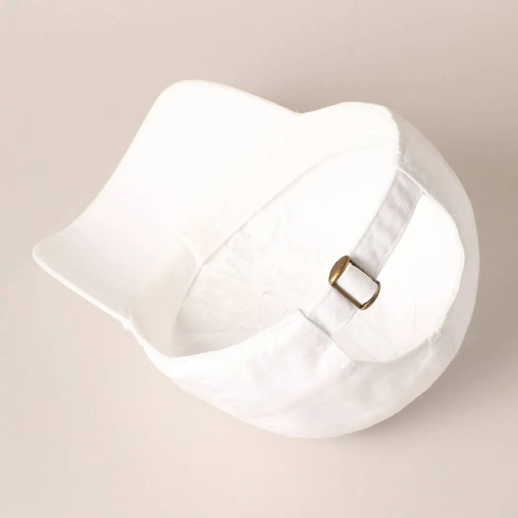 Salty Beach Text Embroidery Baseball Cap