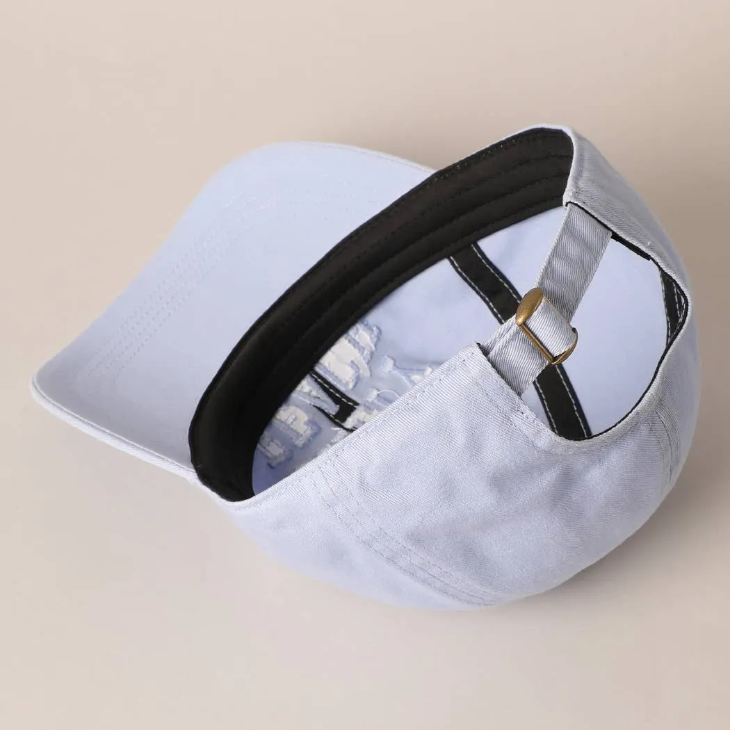 Salty Beach Text Embroidery Baseball Cap