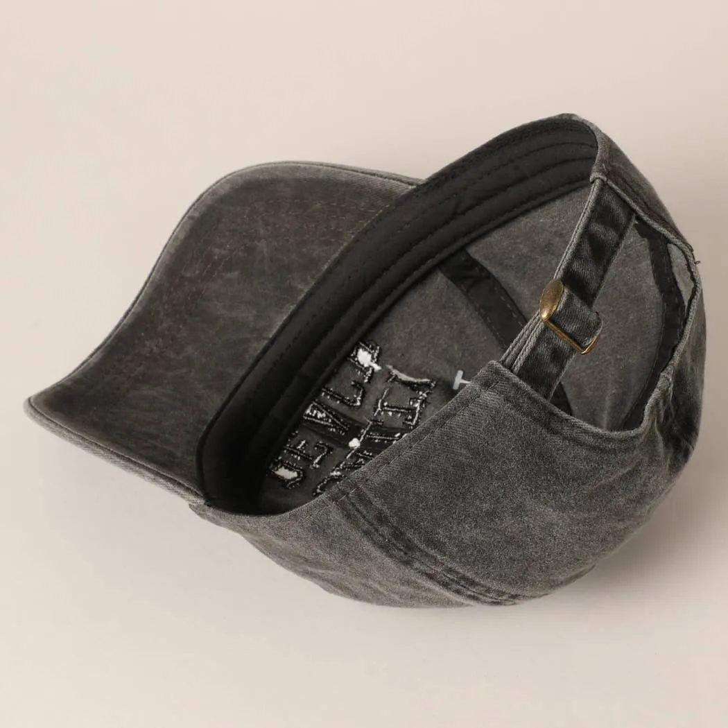 Salty Beach Text Embroidery Baseball Cap