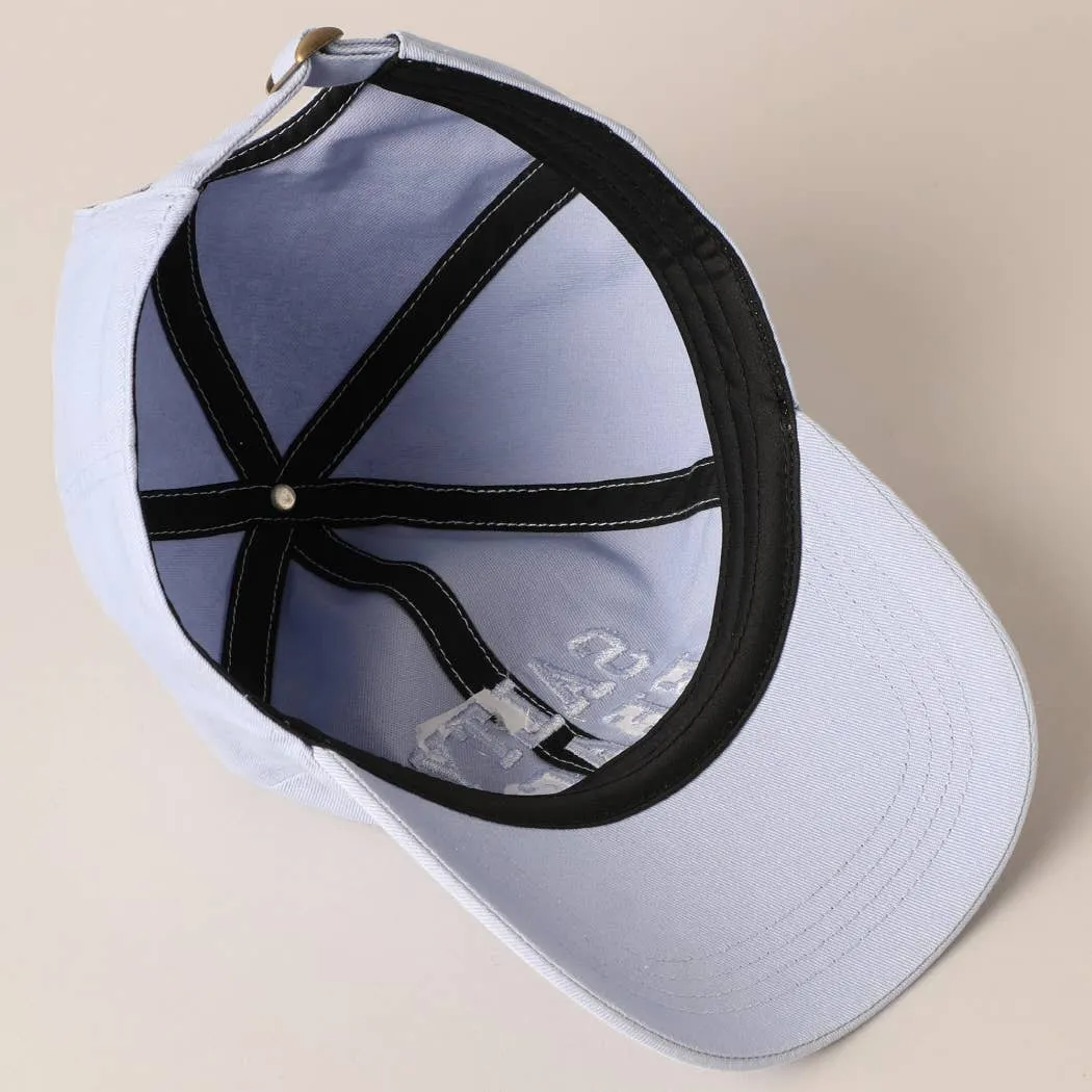 Salty Beach Text Embroidery Baseball Cap