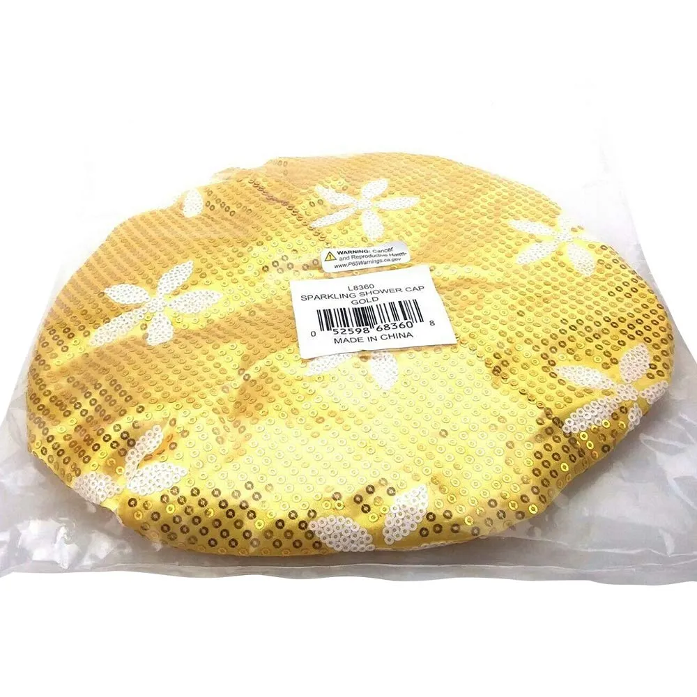 Sequined Waterproof Shower Cap