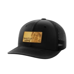 Shut Up Hippie Leather Patch Hat