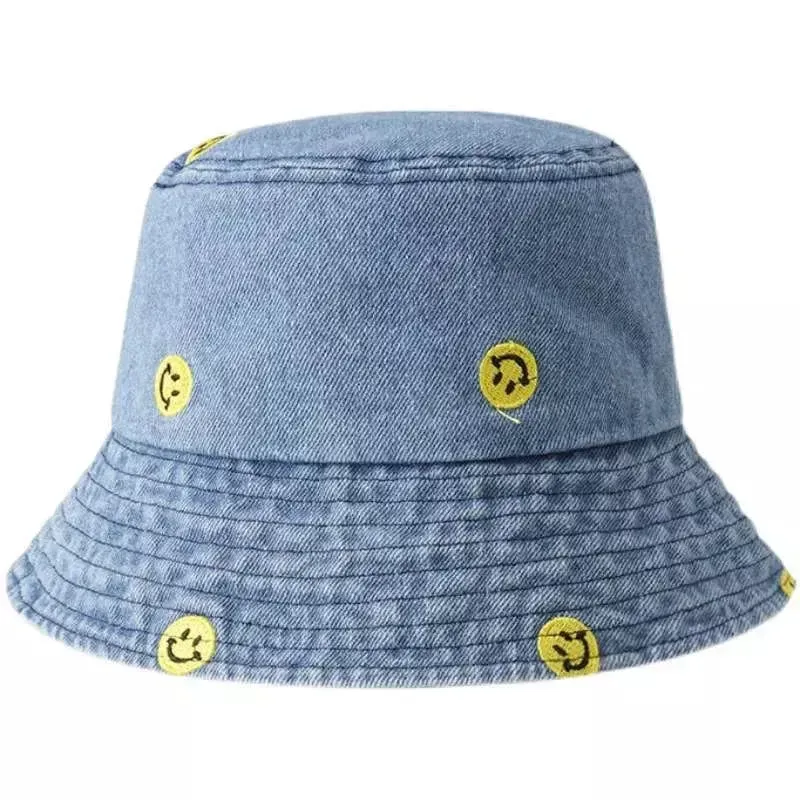 Smileys Cotton Denim Bucket Hat