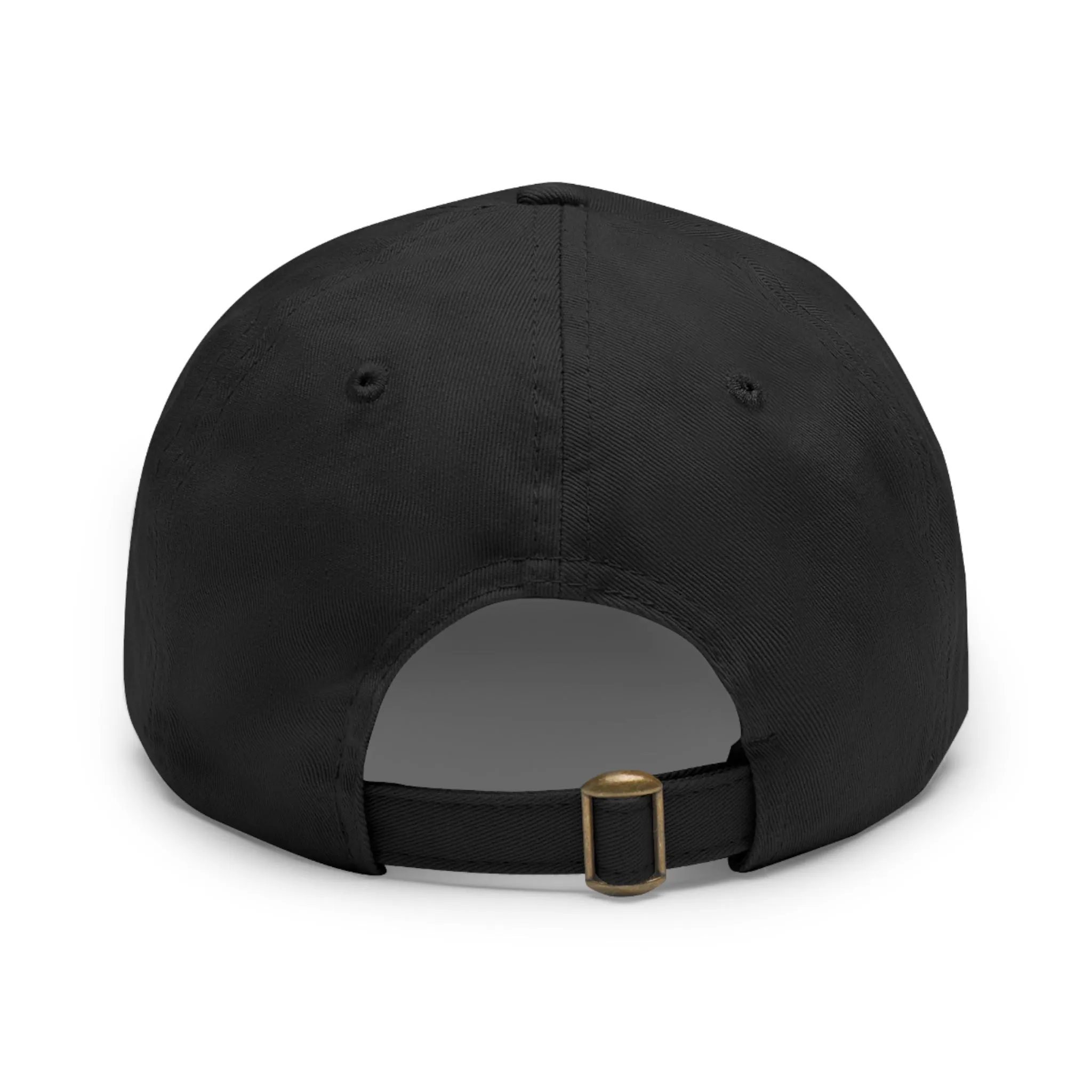 The force is strong with this one  Dad Hat with Leather Patch (Rectangle)