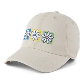 Three Boxed Daisies Chill Cap - Bone
