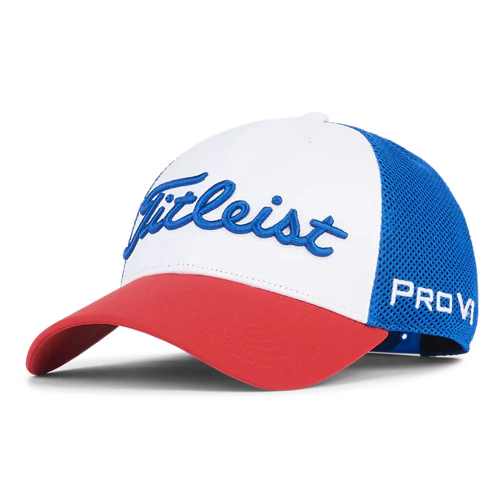 Titleist Tour Performance Mesh Cap - White/Royal/Red