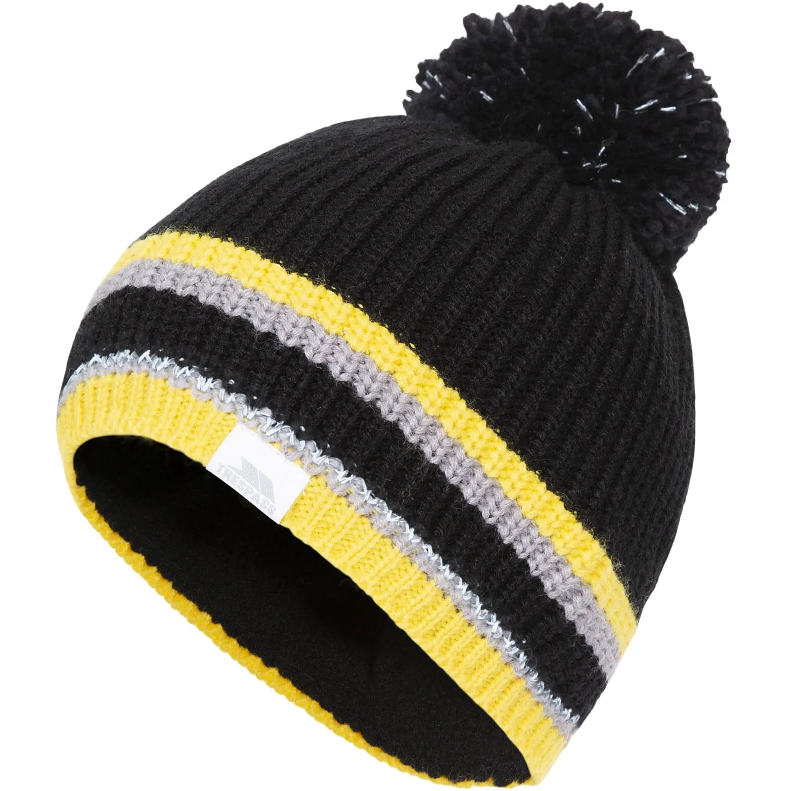 Trespass Kids Lit Fleece Lined Knitted Bobble Hat