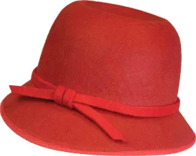 Womens Red Flapper Cloche Hat